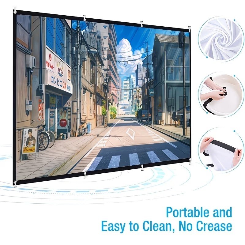 Portable Anti-Crease Projector Screen - Image 3