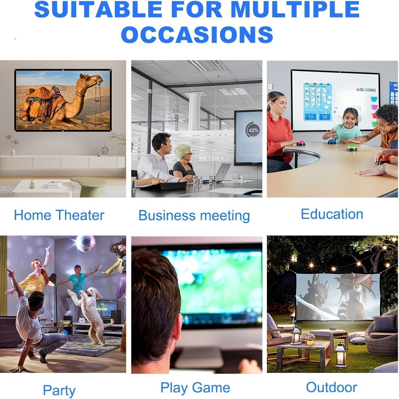 Portable Anti-Crease Projector Screen - Image 7